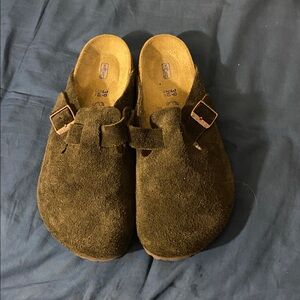 Birkenstock Dark Suede Slip-Ons